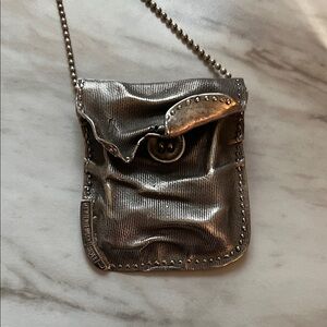 MAREK + LUCYNA NIENIEWSCY sterling silver coin purse pendant brooch